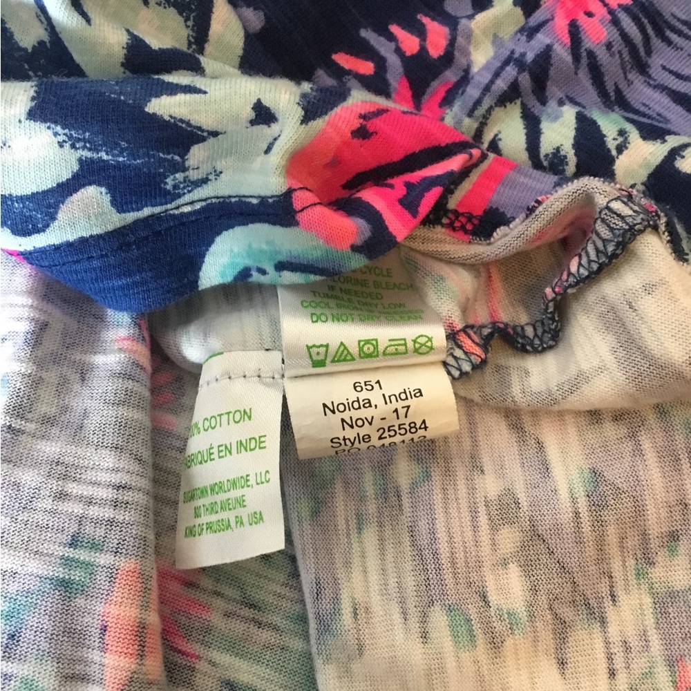 Lilly Pulitzer Blue and Pink Floral Tank Top - Picture 5 of 7